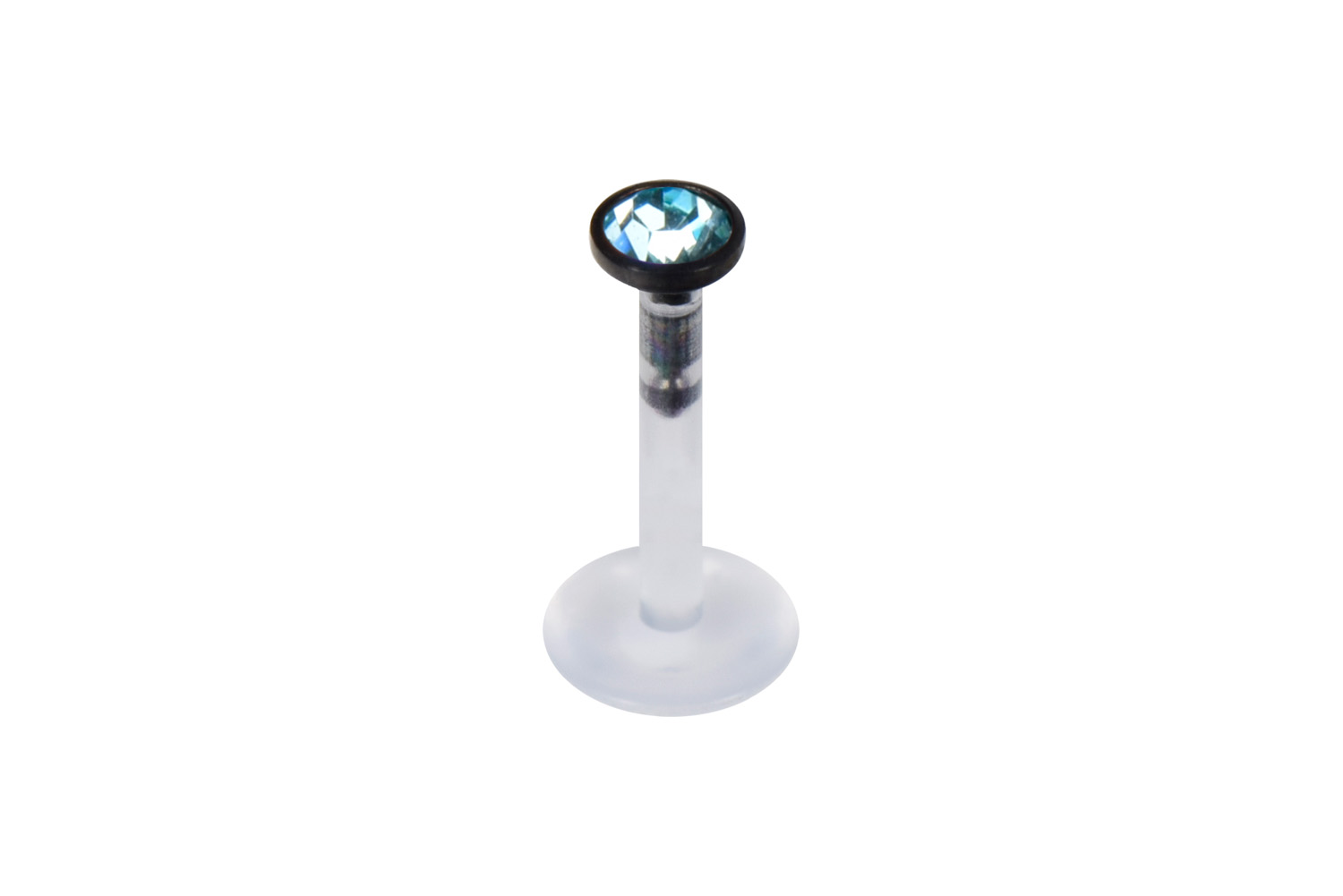 PMFK Labret mit Plug-in-System - Chirurgenstahl-Aufsatz mit Kristall ++SALE++